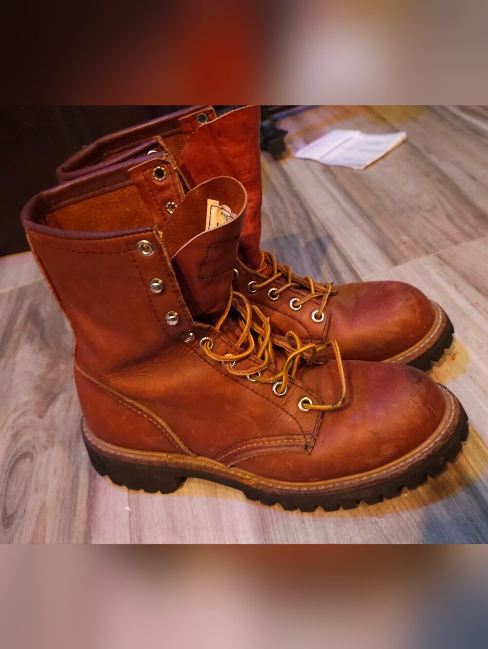 Vintage Red Wing Irish Settler Leather Boots